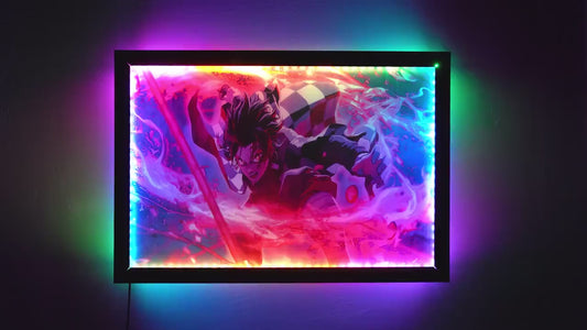 Plexi Glass Neon Led Wall Art Anime Video Game RGB - Cyberpunk