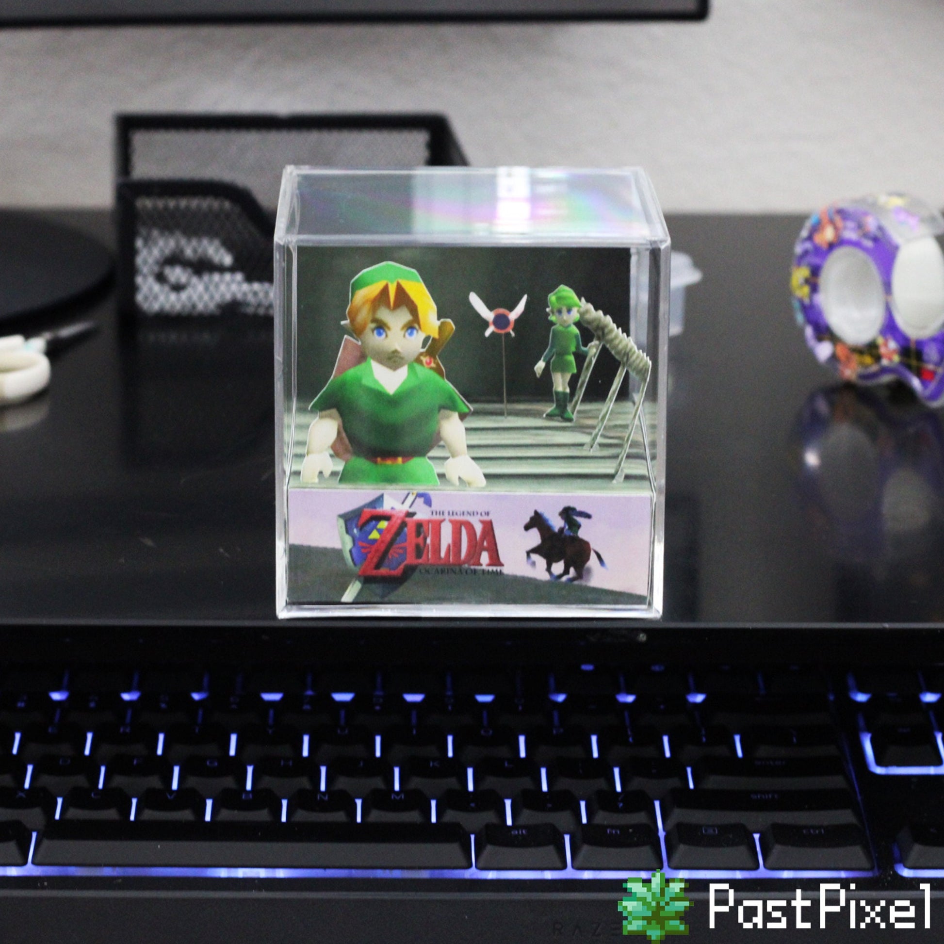 Zelda Ocarina of Time Cube Diorama 3D Videogame Gift for 